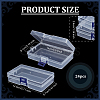 1 Grid Transparent PP Plastic Bead Containers with Hinged Lids CON-WH0112-021A-2