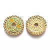 Brass Enamel Beads KK-B023-02G-B-2