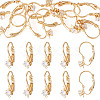 10Pcs Brass Micro Pave Clear Cubic Zirconia Leverback Earring Findings KK-TADJ0001-20A-1