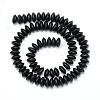 Synthetic Black Stone Beads Spacer Strands G-R359-3x6-02-2