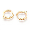 Brass Hoop Earring Findings KK-N267-34G-2