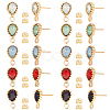 20Pcs 5 Color Alloy Stud Earring Finding DIY-OC0010-09-1