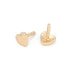 Heart Brass Head Pins KK-U051-02G-01-3