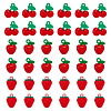 36Pcs 3 Styles Acrylic Imitation Fruit Pendants MACR-UN0001-08-1