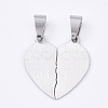 Non-Tarnish 201 Stainless Steel Split Pendants STAS-T048-05-2