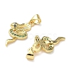 Brass Micro Pave Cubic Zirconia Pendants KK-L243-29G-06-2