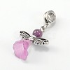 Lovely Wedding Dress Angel Alloy European Dangle Large Hole Pendants PALLOY-JF00002-03-2