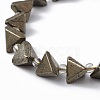 Natural Pyrite Beads Strands G-E590-04-3