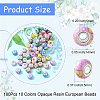 100Pcs 10 Colors Opaque Resin European Beads RPDL-CJ0001-07-2