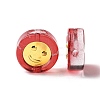 Transparent Spray Painted Glass Beads GLAA-I050-15I-2