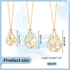 6Pcs 2 Color Brass Macrame Pouch Braided Gemstone Holder Pendant Necklace Making NJEW-AB00024-2
