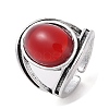Oval Resin Finger Ring RJEW-B107-16AS-02-2