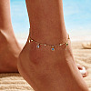 925 Sterling Silver Anklets AJEW-Z029-29G-3