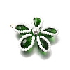 4Pcs 4 Colors Glass Pendants PALLOY-TA00313-5