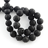 Natural Lava Rock Gemstone Round Bead Strands X-G-R285-10mm-06-2