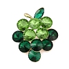 Fruit Zinc Alloy Rhinestone Brooches for Backpack Clothes JEWB-R068-02C-G-1