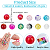 250Pcs 10 Colors Spray Painted Crackle Glass Beads CCG-PA0001-05-2