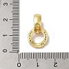 Rack Plating Brass Micro Pave Clear Cubic Zirconia Twister Clasps KK-A222-05A-G-3