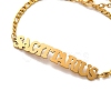 Constellation 202 Stainless Steel Figaro Chain Link Bracelets for Women Men AJEW-U006-01K-2