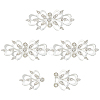 4Pcs Zinc Alloy Rhinestone Snap Lock Clasps FIND-FG0003-45B-1