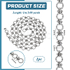 Stainless Steel Ring with Round Bead Link Chains CHS-PH0001-12-2