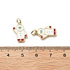 Brass Enamel Pendants KK-L237-024G-02-3