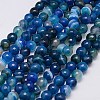 Natural Stripe Agate Beads Strands X-G-G581-8mm-05-1