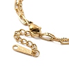 Ion Plating(IP) 304 Stainless Steel Paperclip & Dapped Chains Double Layer Multi-strand Bracelet for Women BJEW-G667-12G-3