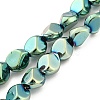 Full Plated Electroplate Glass Beads Strands EGLA-G037-04A-FP04-1