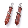 Natural Red Jasper Big Pointed Pendants G-F696-B03-2