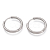Tarnish Resistant 304 Stainless Steel Needle with 201 Stainless Steel Ring Huggie Hoop Earrings EJEW-L256-02A-P-1