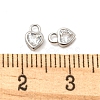 Real Platinum Plated Rhodium Plated 925 Sterling Silver Charms STER-K176-03A-P-4