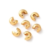 Brass Crimp Bead Cover KK-C157-60G-1