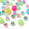 4 Style Luminous Acrylic & Plastic Beads LACR-YW0001-03-4