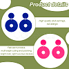 ANATTASOUL 6 Pairs 6 Colors Acrylic Donut Dangle Stud Earrings with Steel Iron Pins for Women EJEW-AN0004-38-3