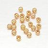 Real Gold Plated Brass Round Spacer Beads KK-L147-197-2mm-NR-1