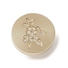 Golden Tone Wax Seal Brass Stamp Head DIY-B079-02G-12-1