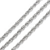 Tarnish Resistant 304 Stainless Steel Rope Chains CHS-G027-08C-P-1