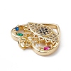 Brass Colorful Cubic Zirconia Pendants KK-E068-VA184-2-3
