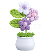 1Pc Hand Knitted Potted Plants Crochet Flower DJEW-SC0001-15A-1