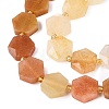 Natural Golden Silk Jade Beads Strands G-N368-01A-16-4