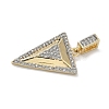 Brass Micro Pave Cubic Zirconia Pendants KK-F909-01G-02-2