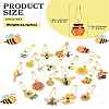 20Pcs Bees Theme Alloy Enamel Locking Stitch Marker HJEW-CJ00066-8