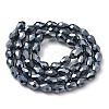 Electroplate Glass Beads Strands X-EGLA-D017-7x5mm-2-3