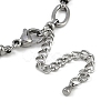 Anti-Tarnish 304 Stainless Steel Oval Link Chain Anklets AJEW-A057-01P-3