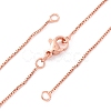 0.9MM Brass Box Chain Necklace Making NJEW-D302-77RG-1