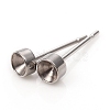 Non-Tarnish 304 Stainless Steel Stud Earring Settings STAS-L244-48B-P-3