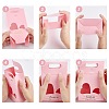 20Pcs 2 Style Rectangle Paper Bags with Handle and Clear Heart Shape Display Window CON-NB0001-90-4