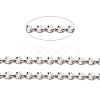 Tarnish Resistant 304 Stainless Steel Flower Link Chains STAS-B041-08P-2