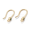 Brass Micro Pave Clear Cubic Zirconia Earring Hooks KK-K251-02G-2